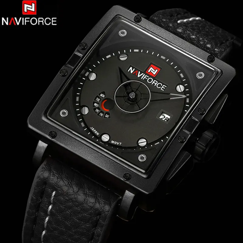 NAVIFORCE Брендовые спортивные военные часы модные повседневные кварцевые мужские