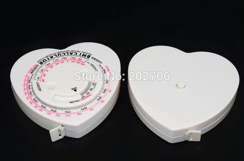 Форма сердца 150 см BMI Индекс Массы тела измерительная лента калькулятор мышечная