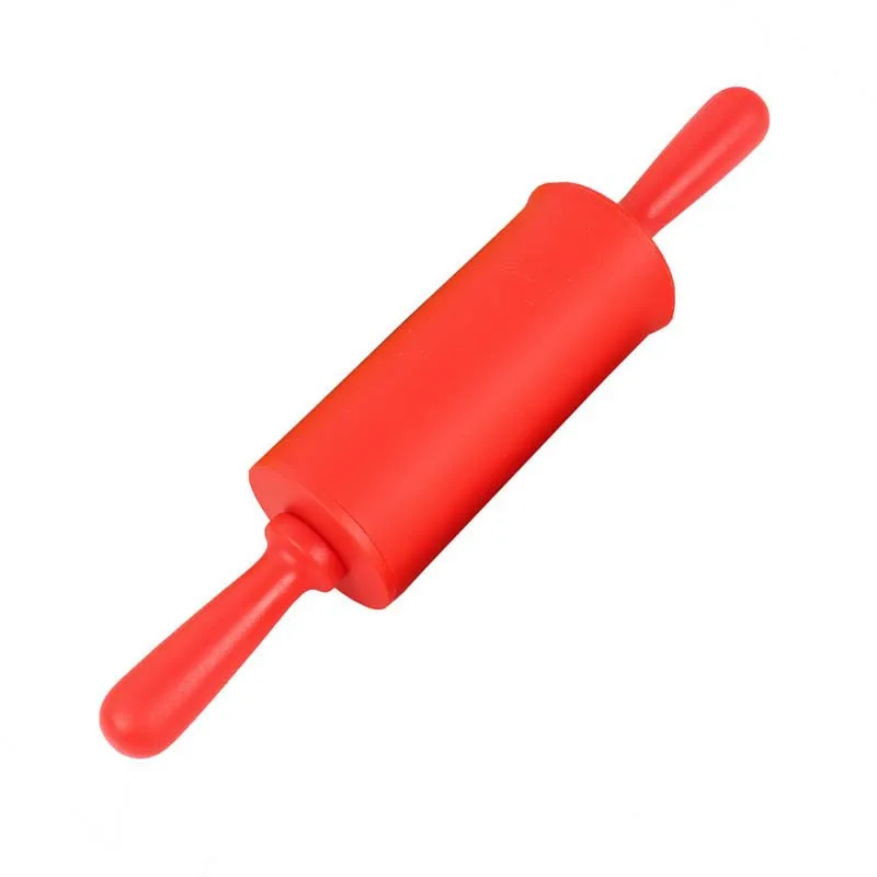 High Quality Strong Durable Silicone Wood Rolling Pins Safety Non-toxic Kitchen Baking Tolls for Home 4 Colors 20E |