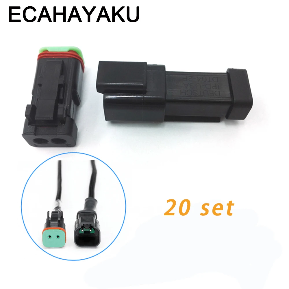 ECAHAYAKU 20 Набор Deutsch DT разъем комплект Электрический Женский Мужской автомобильный