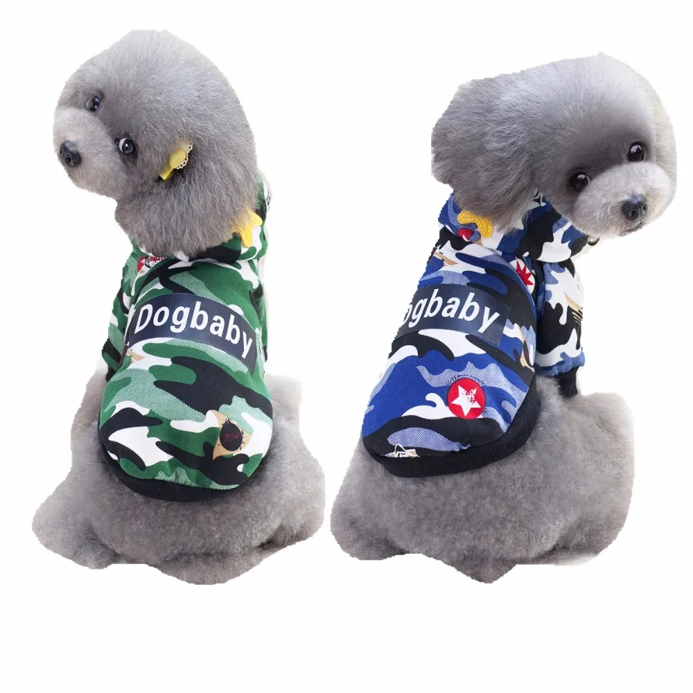 FK6 брендовая одежда для собак камуфляжная хлопковая толстовка с капюшоном щенков