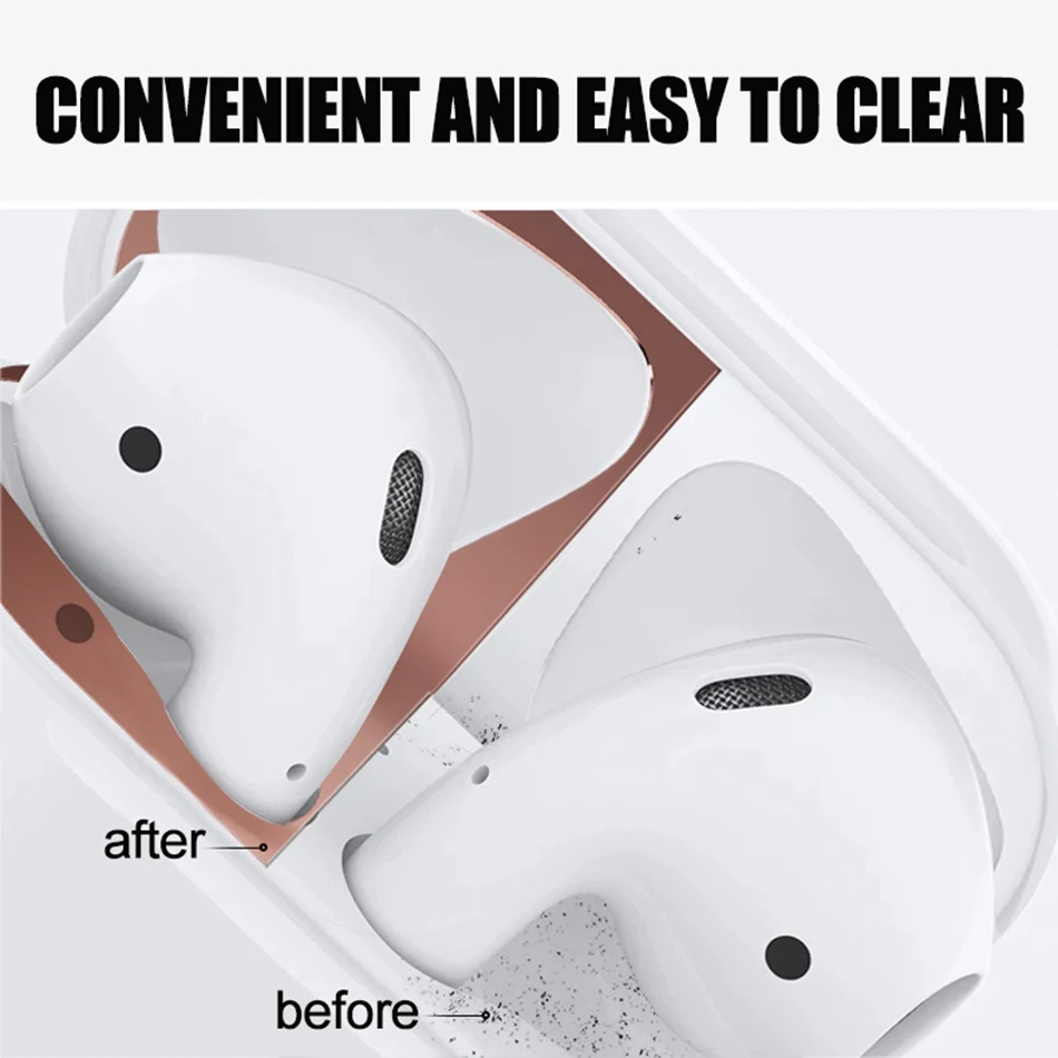 2019 Metal Dust Guard Sticker For Apple AirPods Ultra-Thin Accessory Protective Dust-proof Skin Protection | Электроника