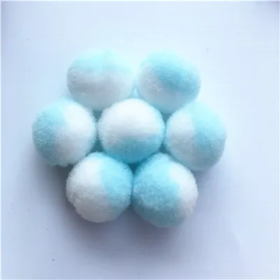 Градиент Цвет помпонами 15 мм 20 мм Игла DIY рукоделие мини Pom с меховым помпоном для ручной работы аксессуары DIY рукоделия 20g