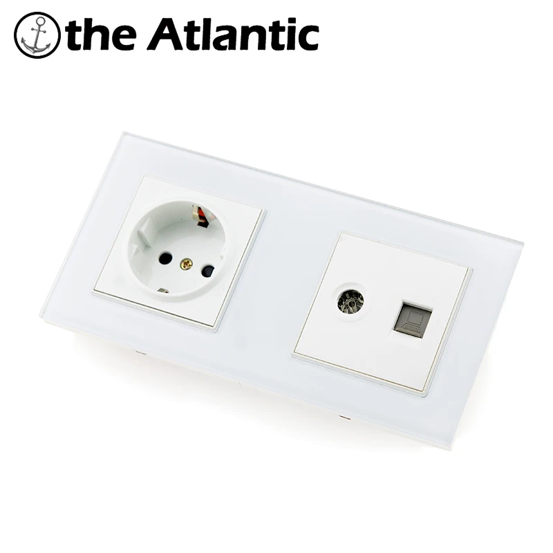 Электрическая розетка+ USB, ТВ, RJ45, HDMI Двойной поп-розетка переключатель настенная розетка закаленное стекло панель USB настенная розетка