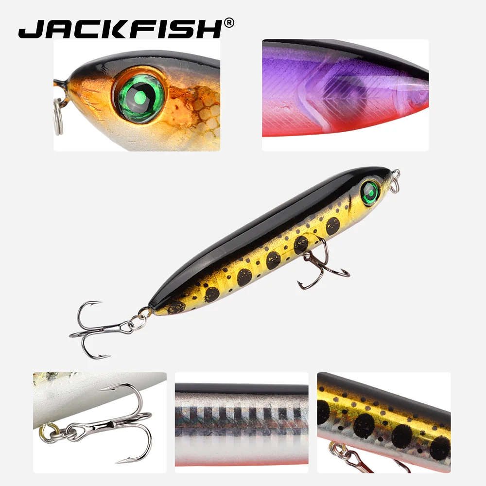 JACKFISH приманка в виде гольяна 1 шт. жесткая 10 см/12 г рыболовная с крючком #4