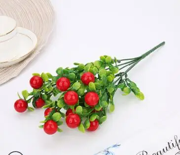 cherry Искусственные вишни Чили фрукты Plantas бонсай Frutas дерево роща искусственные растения мини дерево - Цвет: cherry