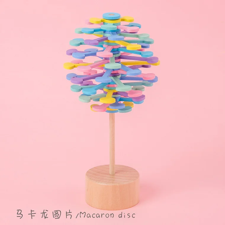 PINK BLUE Дерево листья спиннинг леденец на палочке поворотный рельеф игрушки волшебная игрушка для снятия стресса, игрушки для взрослых, Детский подарок для украшения для офиса дома - Цвет: PINK BLUE