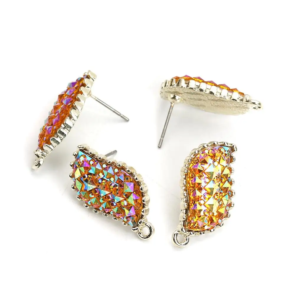 DoreenBeads сплав на основе цинка и смола серьги-гвоздики результаты лист