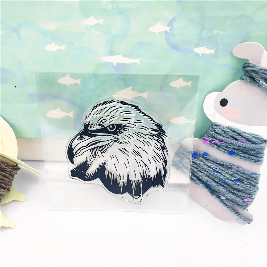 PANFELOU The eagle head Transparent Clear Silicone Stamp/Seal for DIY scrapbooking/photo album Decorative clear stamp sheets | Дом и сад