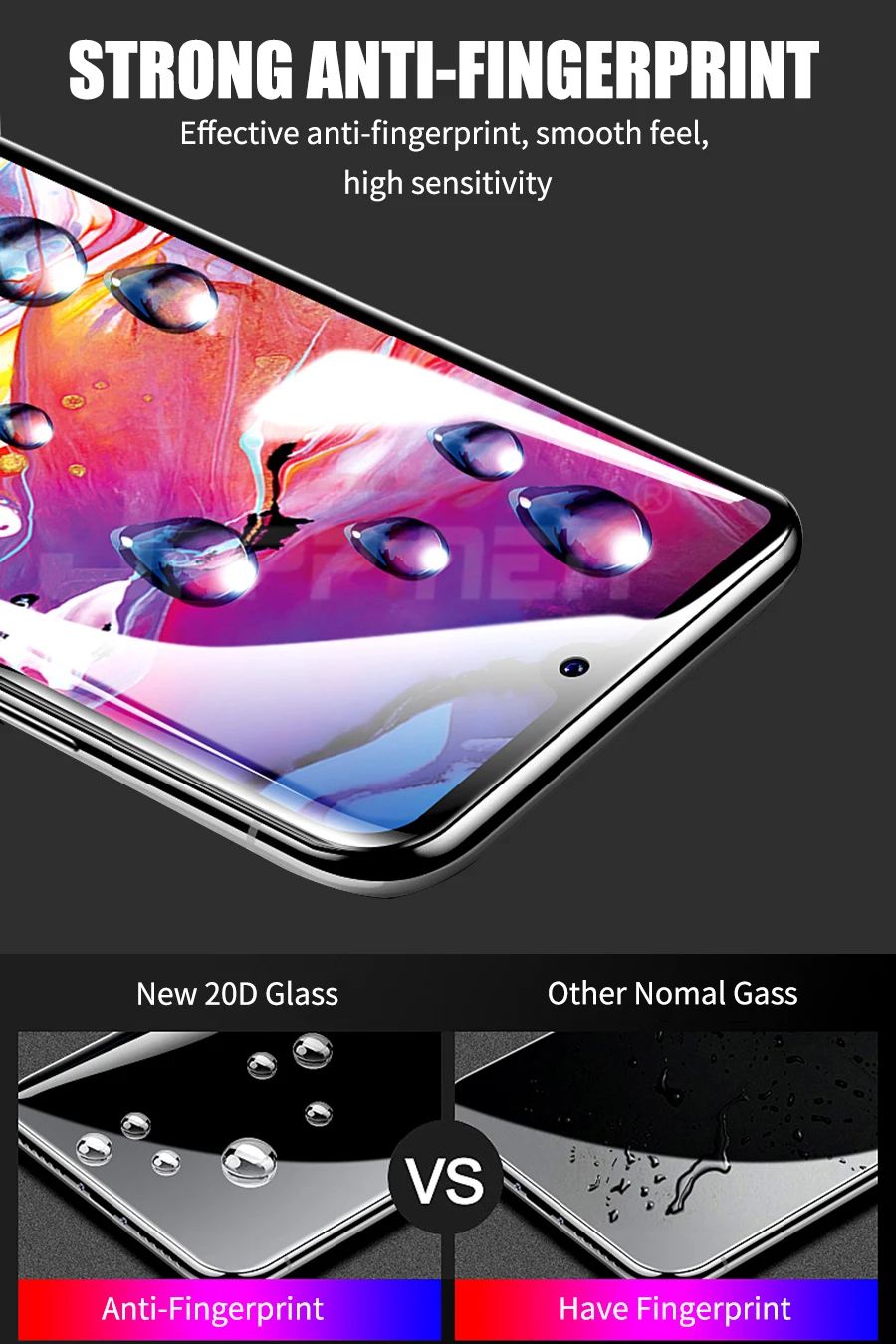 20D полностью наклеиваемая поверхность покрытие закаленное Стекло для samsung Galaxy A50 A20 A30 A40 A70 A80 A90 A10 M20 M30 M40 Экран протектор Стекло пленка