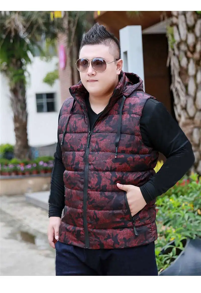 FAISIENS мужские и женские жилеты с капюшоном больших размеров 7XL 8XL 9XL хипстерский зимний осенний теплый жилет спортивная одежда красный хлопковый Повседневный жилет