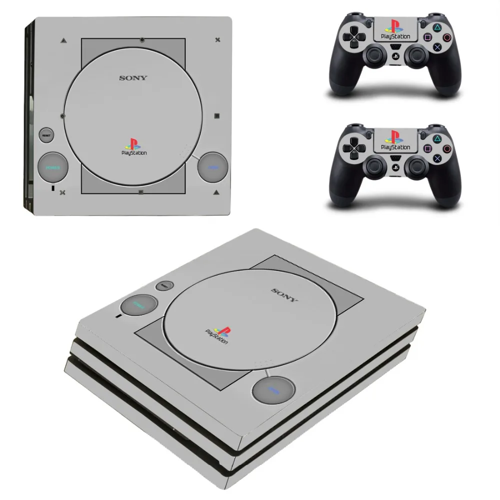 ПС1 стиль чистый цвет PS4 Pro наклейка на кожу для PlayStation 4 консоль и 2 контроллера