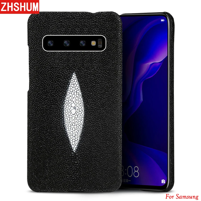 Кожаный чехол ручной работы из натуральной кожи ската для Samsung S10 Plus Lite Note 9 8 S9