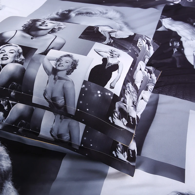 Комплект постельного белья Мэрилин Монро с 3D принтом пододеяльник красивым