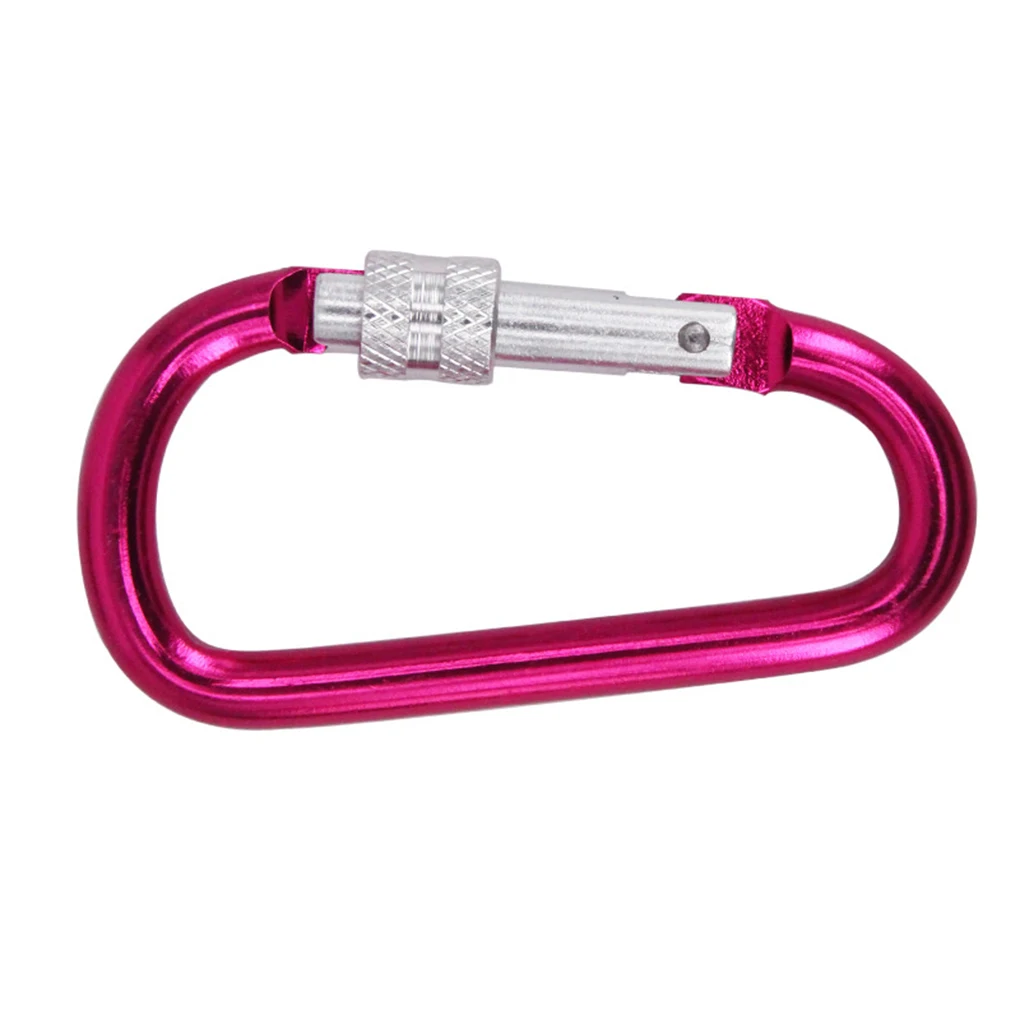 

10pcs Aluminum Alloy D Big Nut Buckle High Strength Carabiner Key Chain Clip Outdoor Camping Hiking D-Ring Random Color