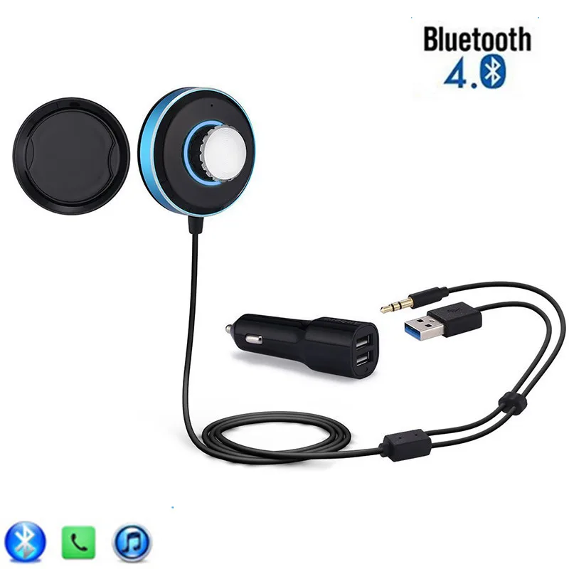 Lonleap Bluetooth гарнитура для авто Handsfree fm передатчик mp3 музыка AUX плеер стерео Aux