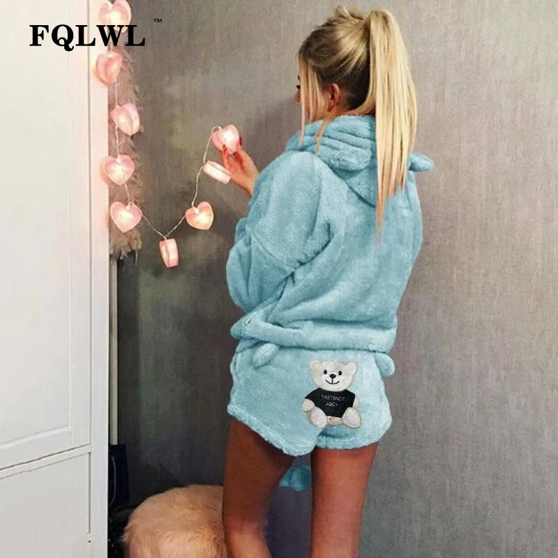 Пижамный комплект FQLWL из двух предметов женская одежда для сна фланелевые