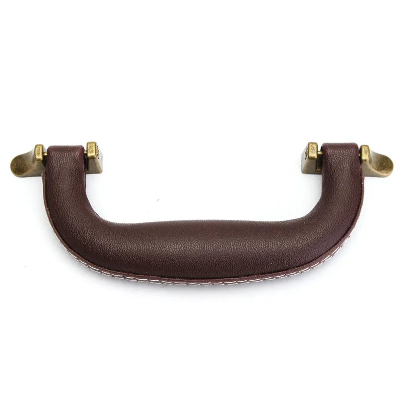 Чехол из искусственной кожи с ручкой для гитары Музыкальный или багаж коричневый