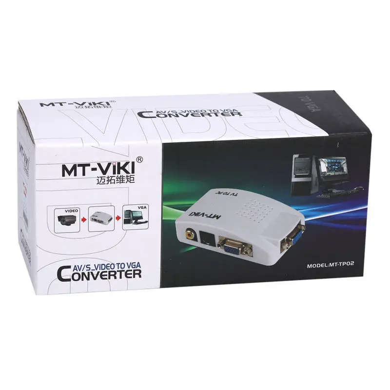 Адаптер для ТВ на ПК CVBS S преобразователь AV в VGA ЖК-проектор MT-Viki TP02 | Компьютеры и