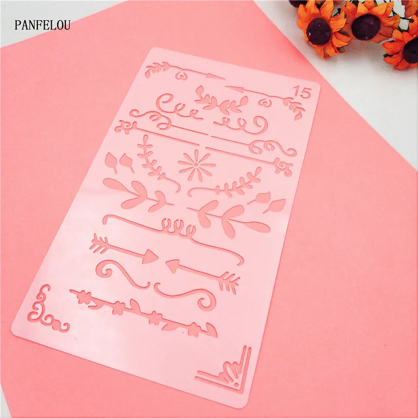 Трафареты для скрапбукинга с листьями Пластиковая форма распылителем полые