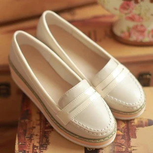 2013 platform shoes color block decoration flat wedges | Обувь