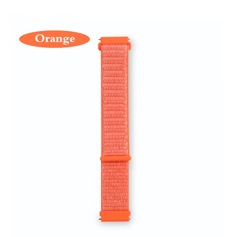 Orange Спортивный нейлоновый ремешок для Xiaomi Amazfit ремешок Bip браслет huawei часы GT Honor Magic Huami Amazfit rhythm Stratos 2 band часы - Цвет: Orange