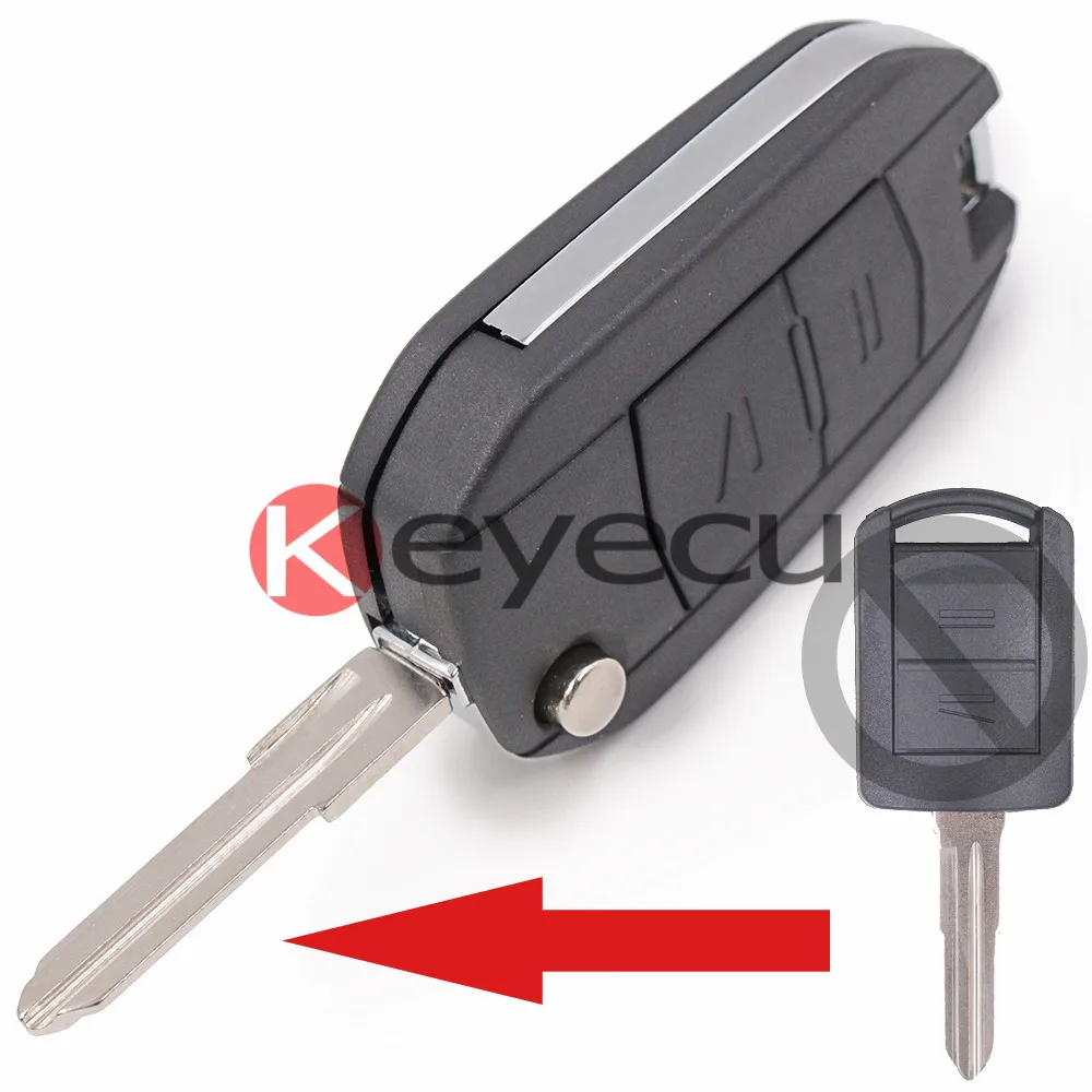 Брелок Keyecu 10 шт./лот Складной Корпус для ключей 2 кнопки Opel Corsa Agila Meriva Combo |