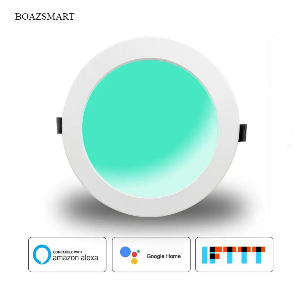 Приложение Smart Life Wi-Fi Интеллектуальный светильник 4-дюймовый многоцветный светодиодный лампы, голос приложение Управление работает с Alexa/Google Assistant/IFTTT Tuya Smart