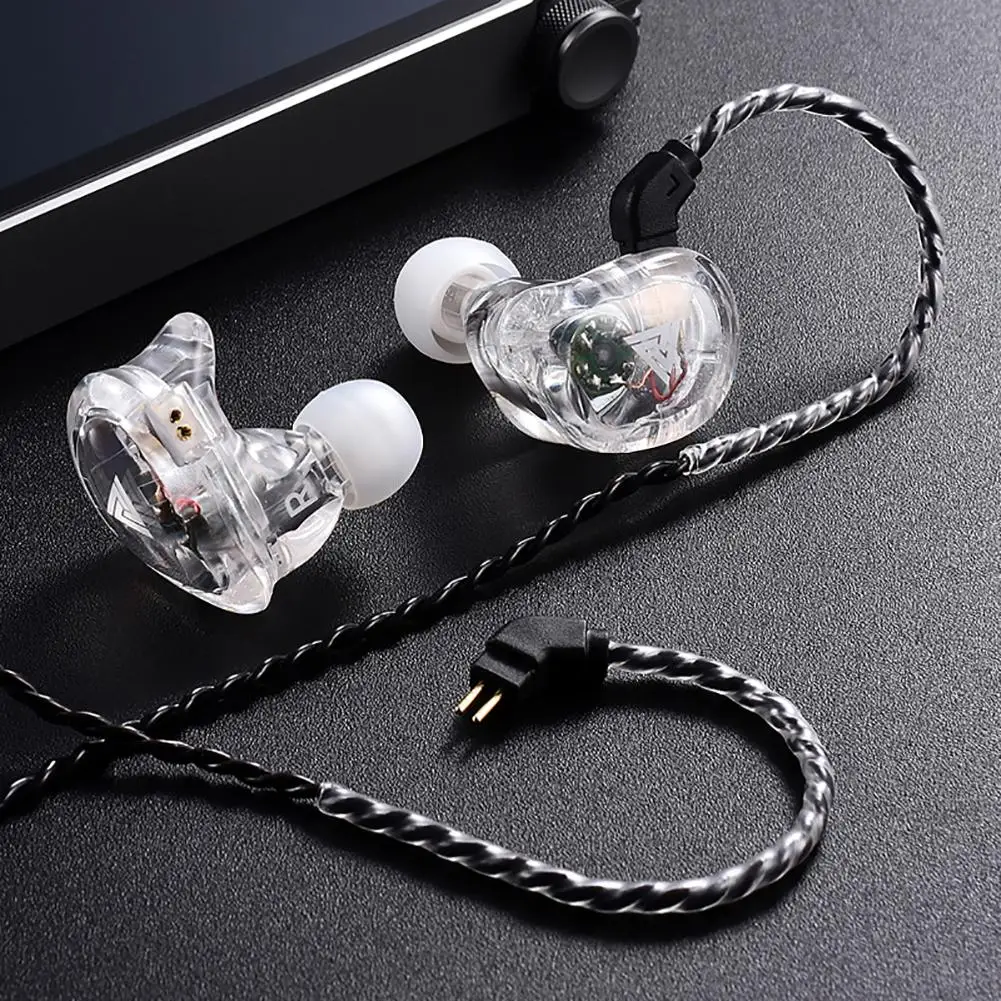 Новое прибытие QKZ VK1 HIFI тяжелый бас шумоподавление Стерео Съемный проводной наушник-вкладыш