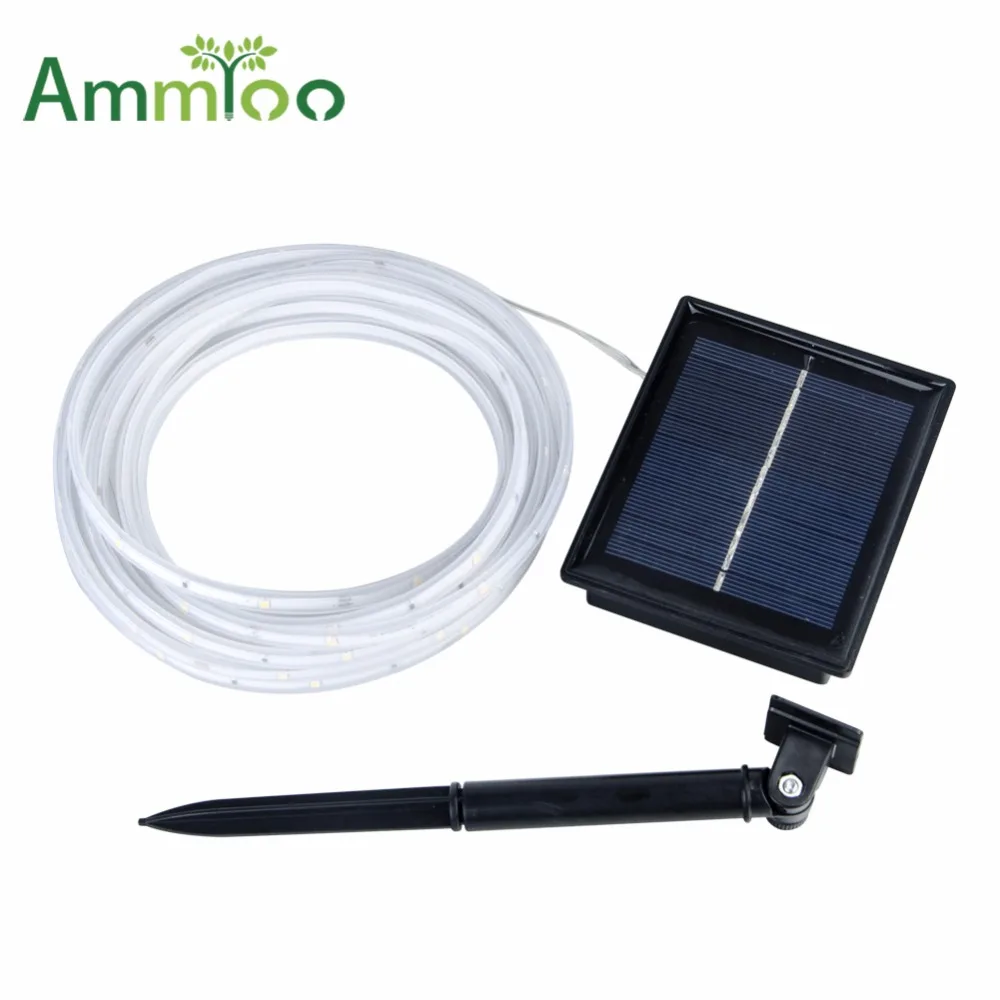 Светодиодная лента AmmToo 12 В на солнечной энергии SMD 2835 100 светодиодов уличный газон