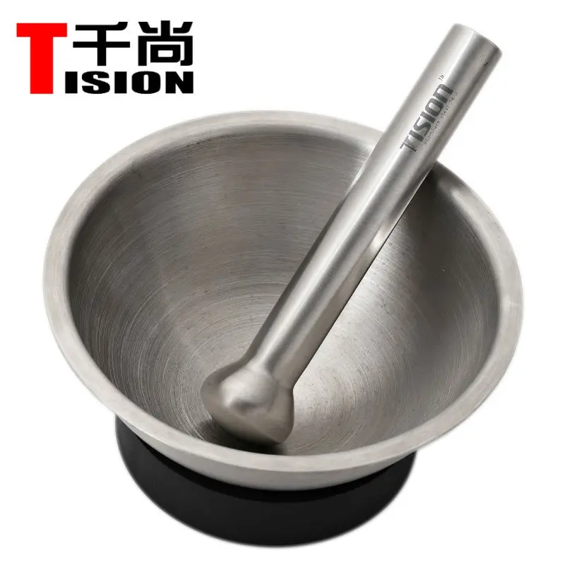 TISION из нержавеющей стали Ступка пестик Masher чесночная пресс дробилка пьедестал