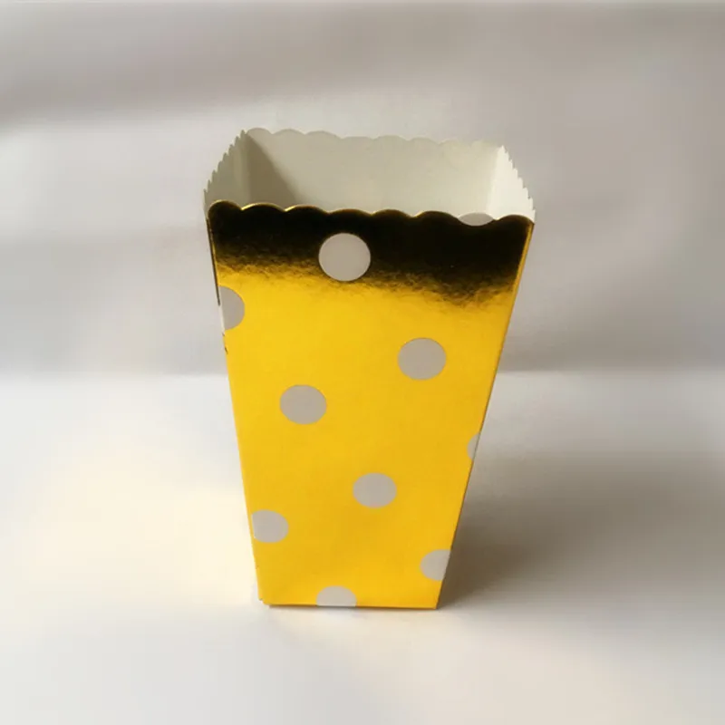 12 шт золотые шевронные бумажные коробки для попкорна свадебные украшения стола