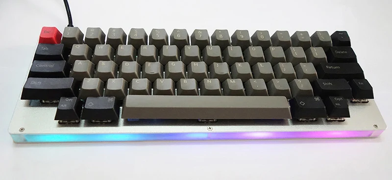 Cherry-Silver Case HHKB механическая клавиатура Gateron Cherry MX переключатели ЧПУ Алюминиевый Чехол пластина GH60 PCBA Al Feet USB кабель QMK программируемый - Цвет: Cherry-Silver Case