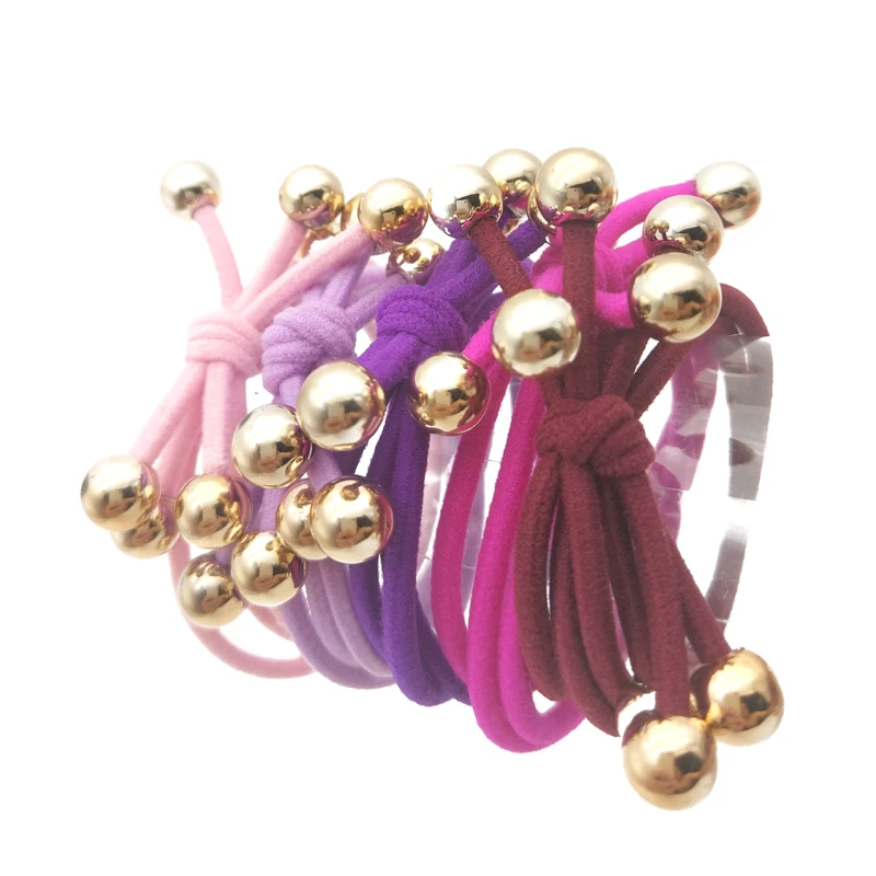

Wholesale 5Pcs Balls Three Layer Hair Tie Knot Rope Hair Band Hair Accessories Headwear Ponytail Holder Gum