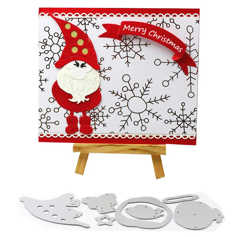 KSCRAFT Симпатичные гномы металлические трафареты для пресс формы DIY