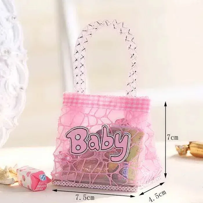 60 шт./лот Синий Розовый шоколадные конфеты мешок дети мальчик Baby Shower вечерние