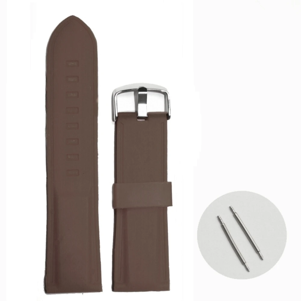 22 мм темно коричневый силиконовый желе резиновый унисекс ремешок для часов