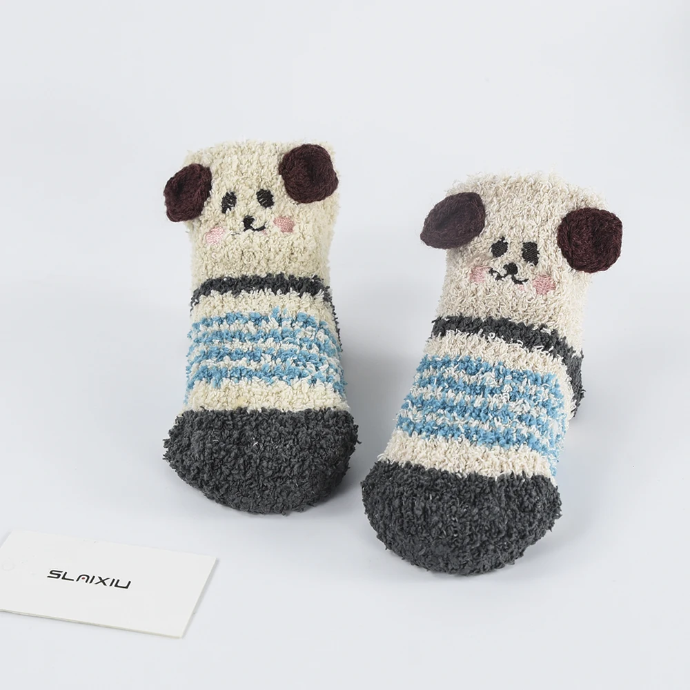 Набор из 4 шт. с принтом милых животных детские носки противоскользящие Носки для