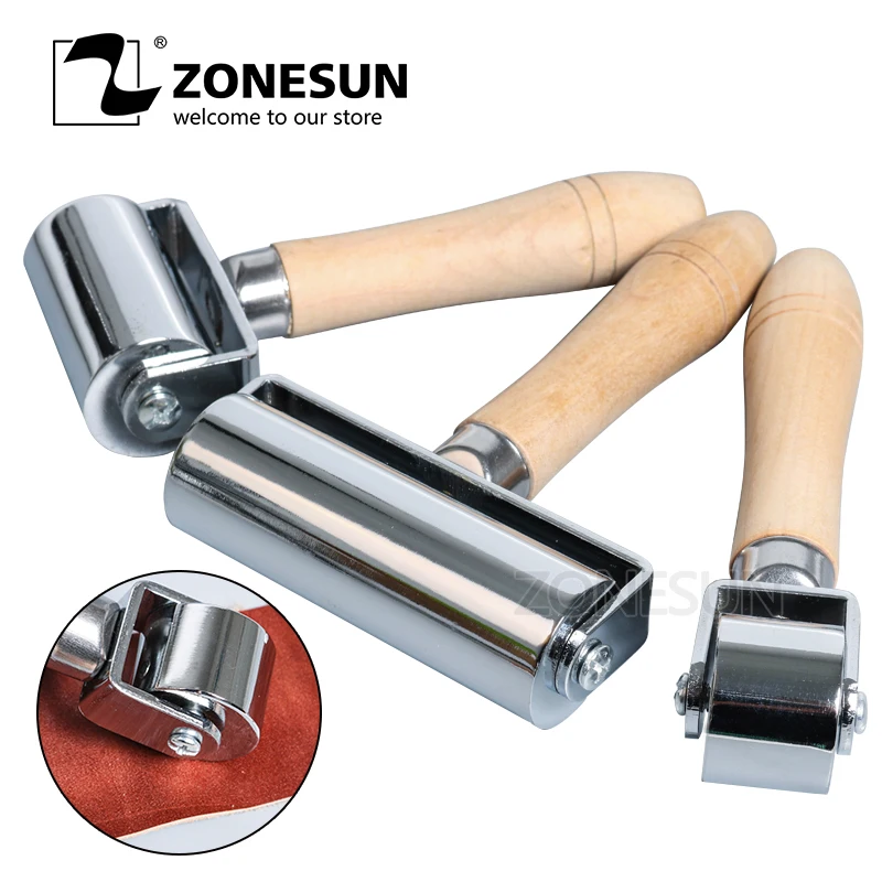 Ролик для ламинирования кожи ZONESUN инструмент скребок краев более гладкий ролик