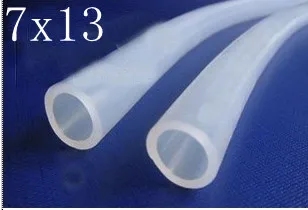 

7x13mm Food Grade Medical Use FDA Silicone Rubber Tube Hoses Pipe