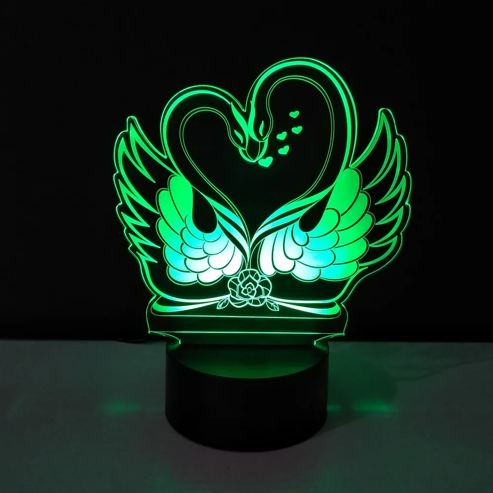 3d стерео светодиодный ночник домашний декор настольная лампа на День святого