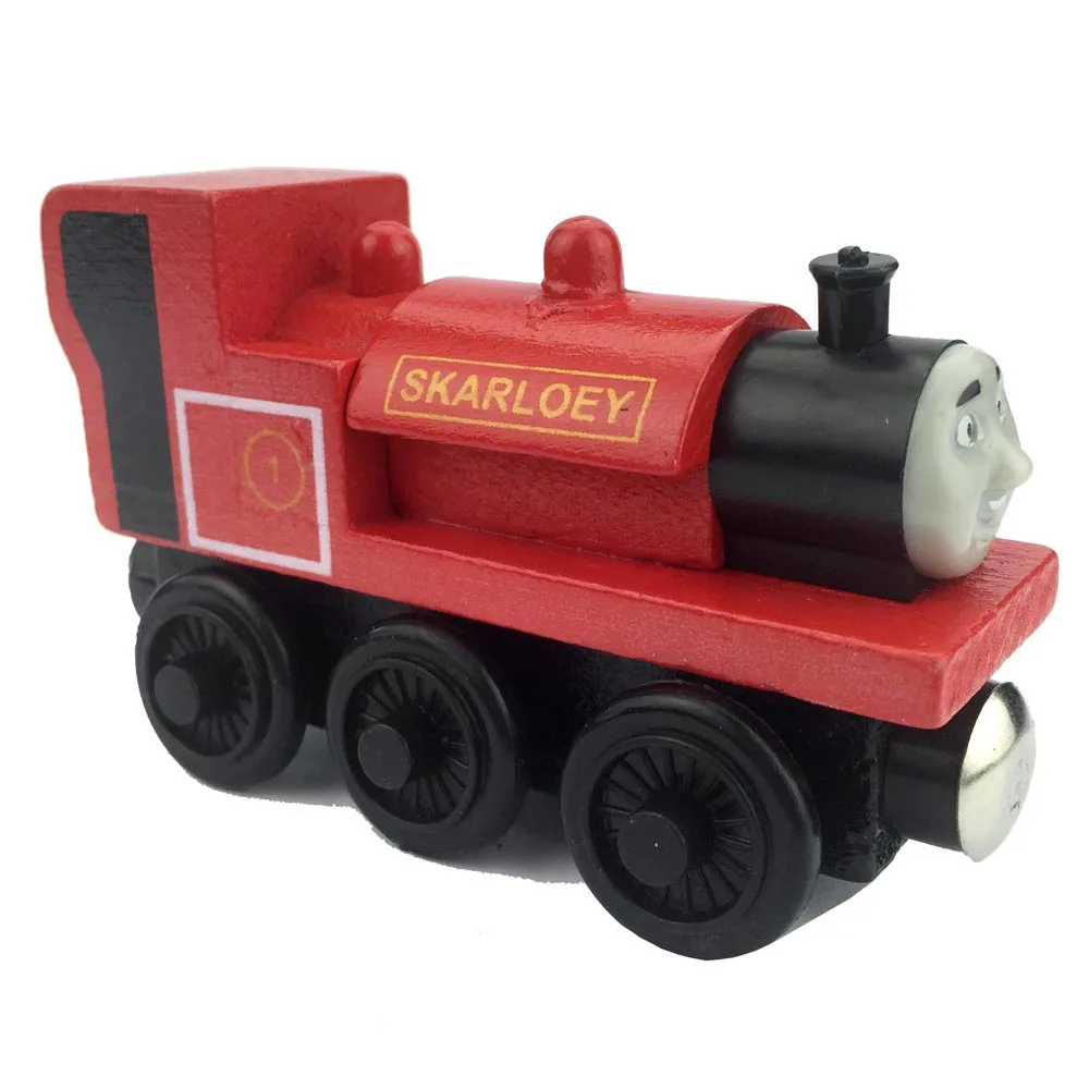 Skarloey Аниме Деревянные Магнитные Детям Игрушки Автомобили Паровозик