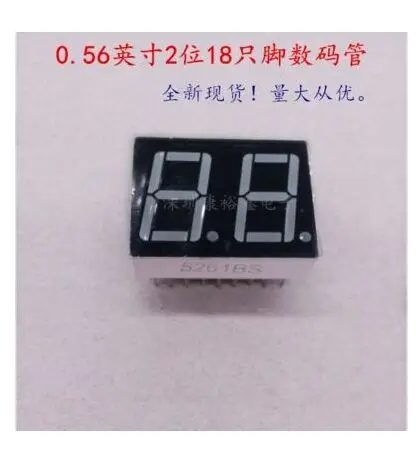 Светодиодный дисплей 0 56 дюйма 2 цифры красный 8 сегментов 10pin 5261AS/5261BS 10 шт.|display|display