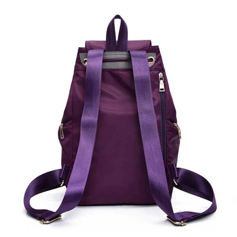 Нейлоновый женский рюкзак с принтом в национальном стиле Модные фиолетовые