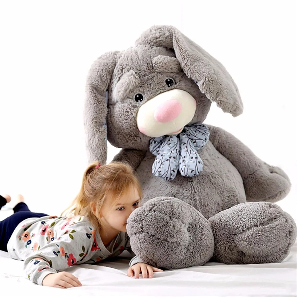 

Fancytrader Giant Pop Anime Bunny Plush Big Soft Stuffed Long Ear Rabbit Animals Toy 2 Sizes & 4 Colors Great Gift