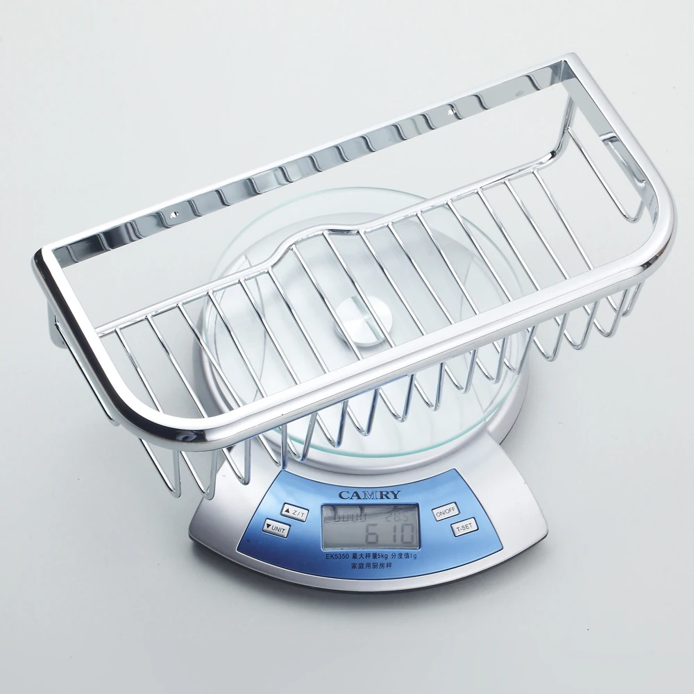 Латунные аксессуары для ванной комнаты BAKALA угловая полка хромированная отделка