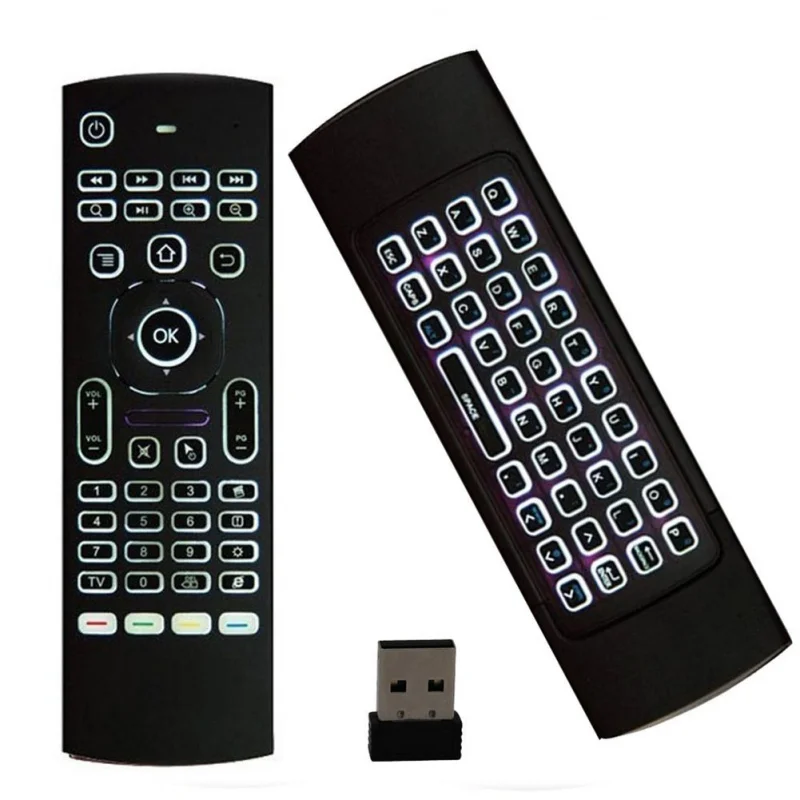 MX3 L Беспроводная клавиатура Air Mouse с подсветкой 2 4G пульт дистанционного