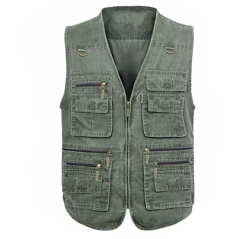 TACVASEN Denim Vest Men Big Size Travel Vest Outdoor Cooling Hiking Vest Photographer Waistcoat Cowboy Vest Summer Hunting Vests
