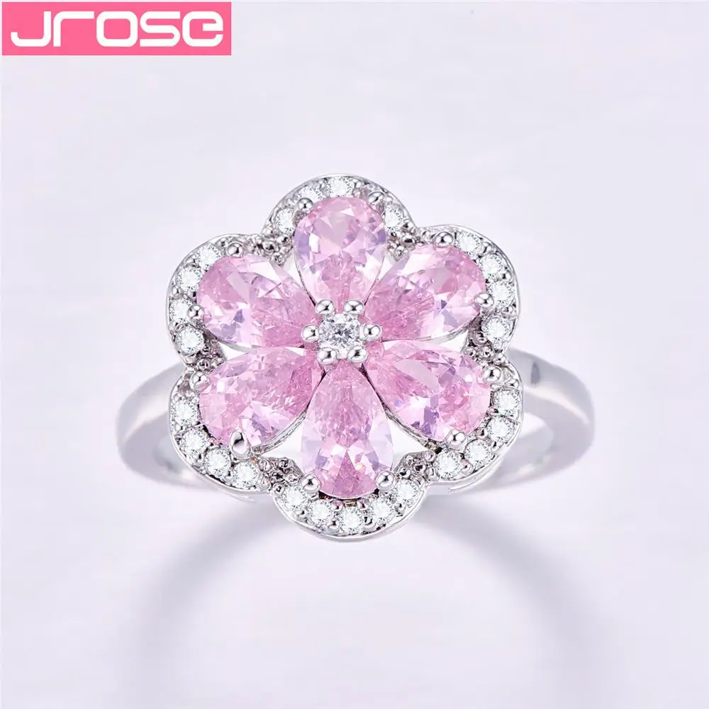 Женское кольцо с цветком JROSE ювелирное изделие ручной работы из стерлингового