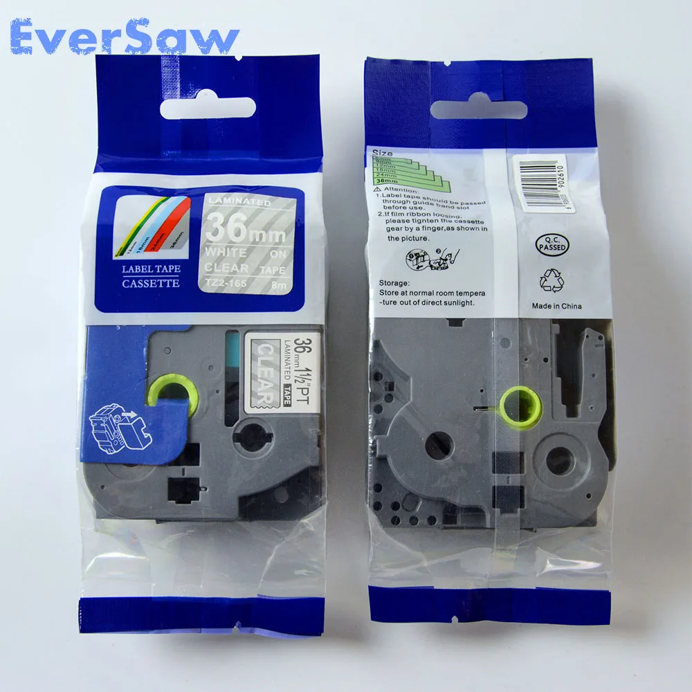 3PK p touch 36 мм лента для маркировки tze 165 tze165 tz165 tz белый на чистом принтере с